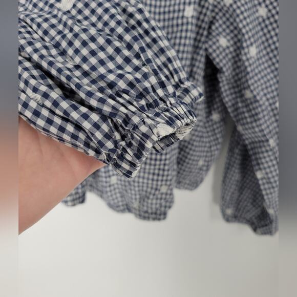Madewell Gingham Check Embroidered Button Back Shirt 1X - Picture 5 of 13